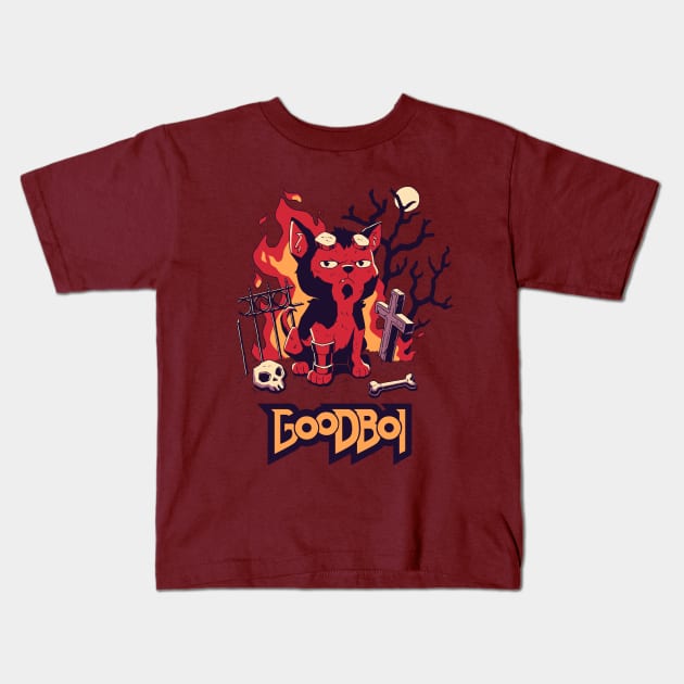 Goodboi // Demon Dog, Comic, Chibi Kids T-Shirt by Geekydog